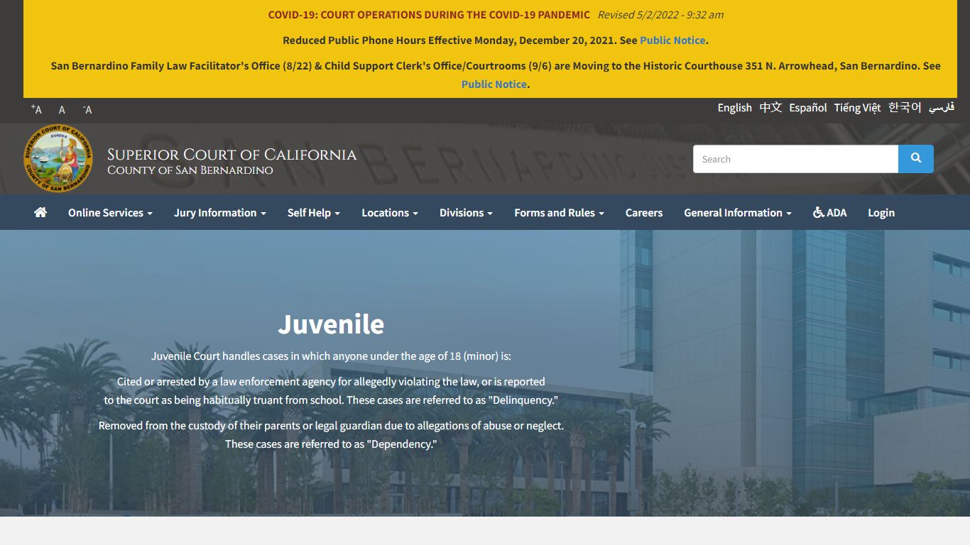 Juvenile | Superior Court of California